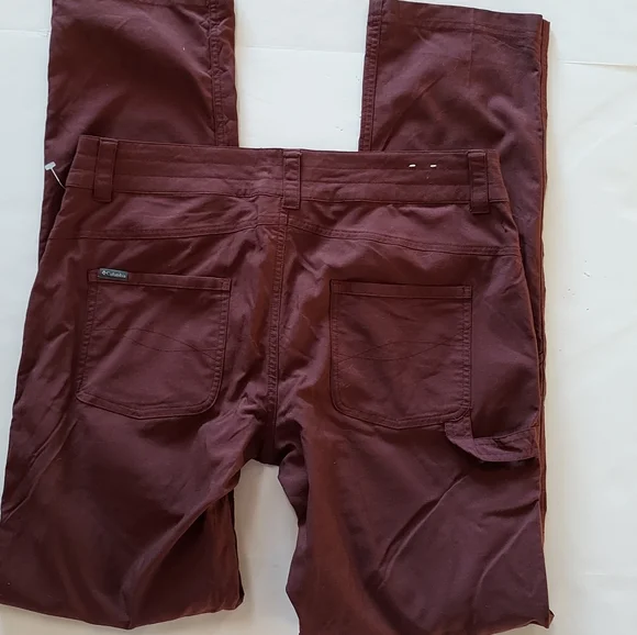 NEW Ladies Columbia Athletic Pants Burgandy Size 10 Long - Picture 3 of 4